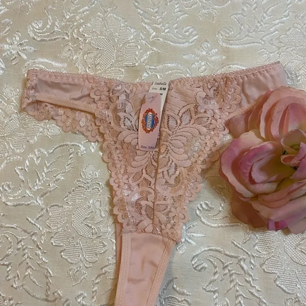 🌸Isabella women’s lace Seamless sexy Thong Panty